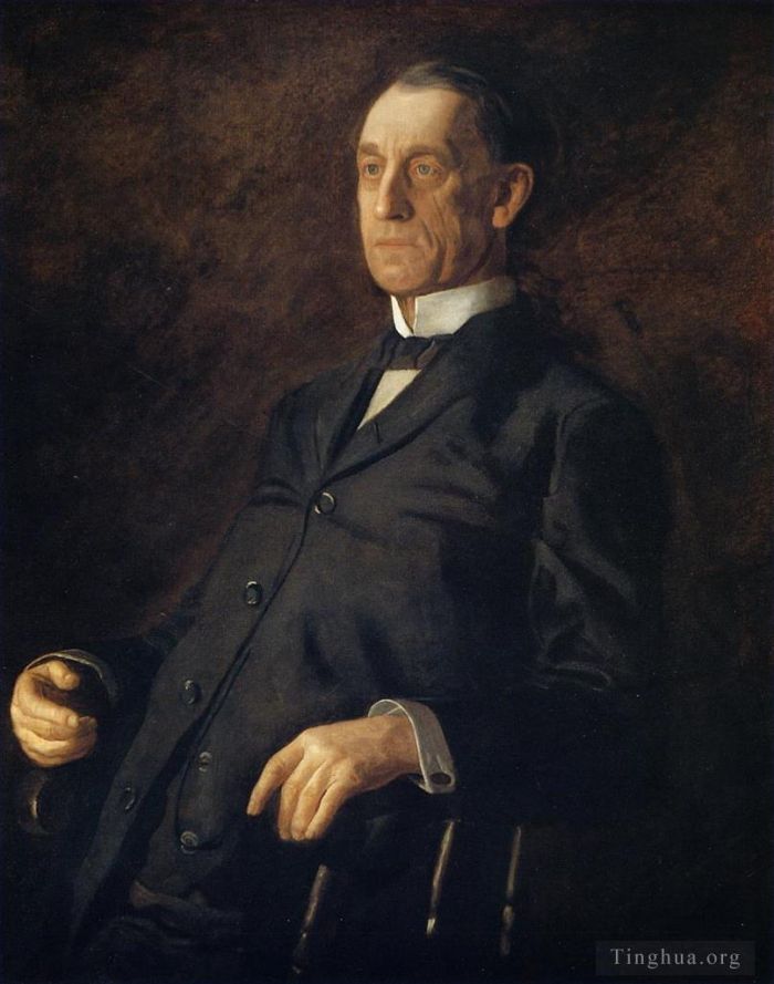 Thomas Cowperthwait Eakins Oil Painting - Portrait of Asburyh W Lee