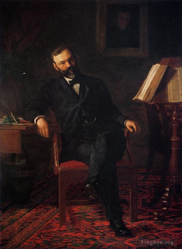 Thomas Cowperthwait Eakins Oil Painting - Portrait of Dr John H Brinton