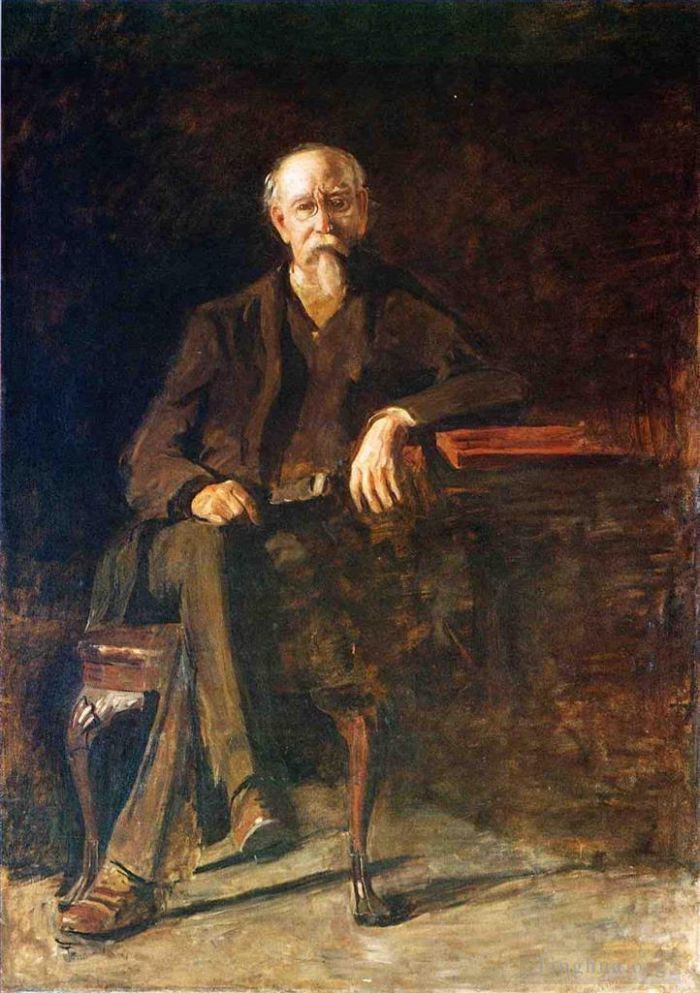Thomas Cowperthwait Eakins Oil Painting - Portrait of Dr William Thompson