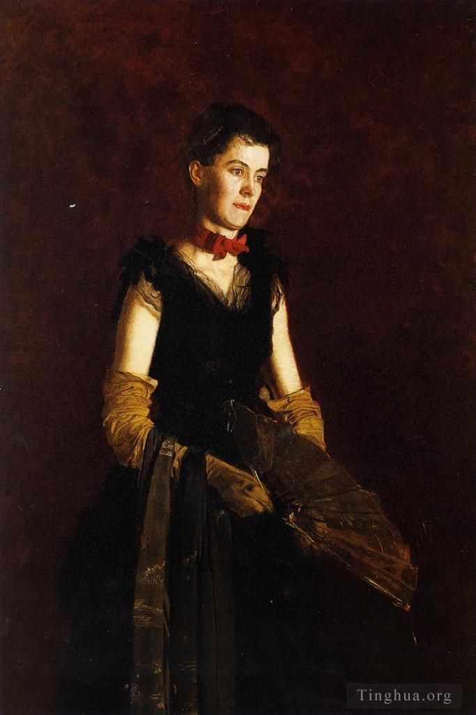 Thomas Cowperthwait Eakins Oil Painting - Portrait of Letitia Wilson Jordan