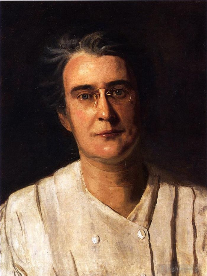Thomas Cowperthwait Eakins Oil Painting - Portrait of Lucy Langdon Williams Wilson