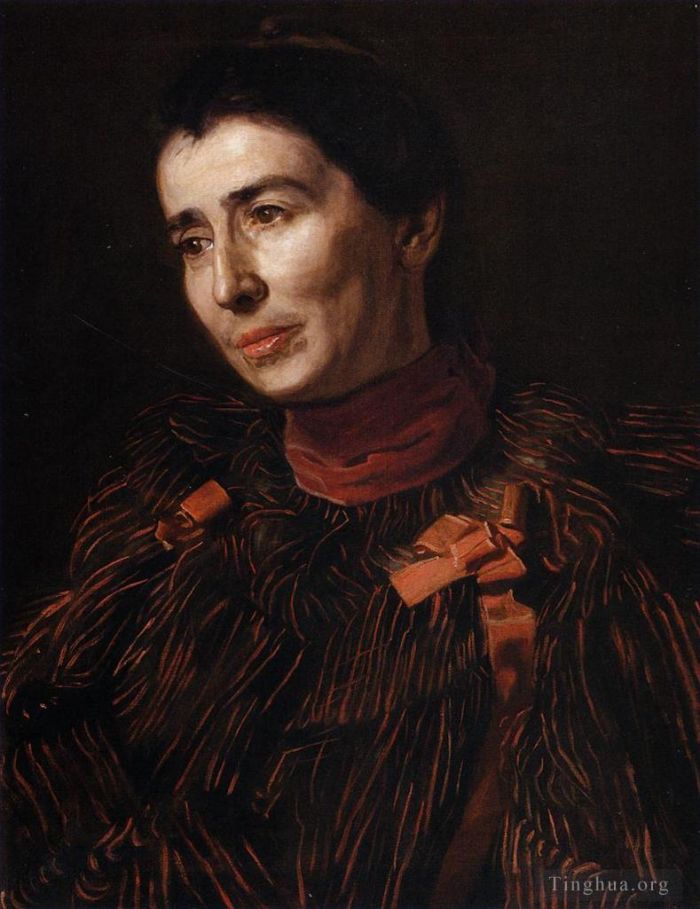 Thomas Cowperthwait Eakins Oil Painting - Portrait of Mary Adeline Williams2