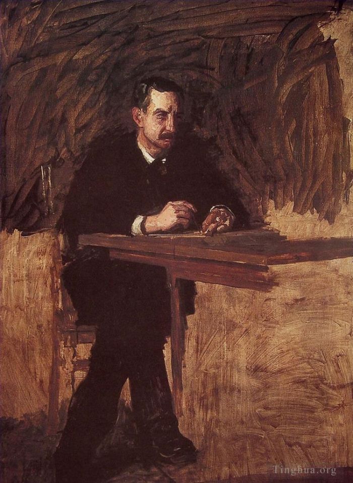 Thomas Cowperthwait Eakins Oil Painting - Portrait of Professor Marks