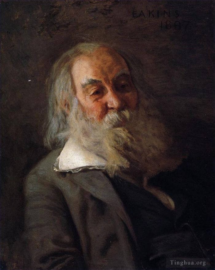 Thomas Cowperthwait Eakins Oil Painting - Portrait of Walt Whitman