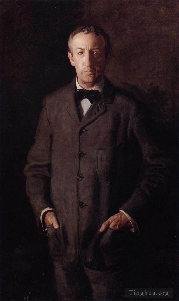Thomas Cowperthwait Eakins Oil Painting - Portrait of William B Kurtz