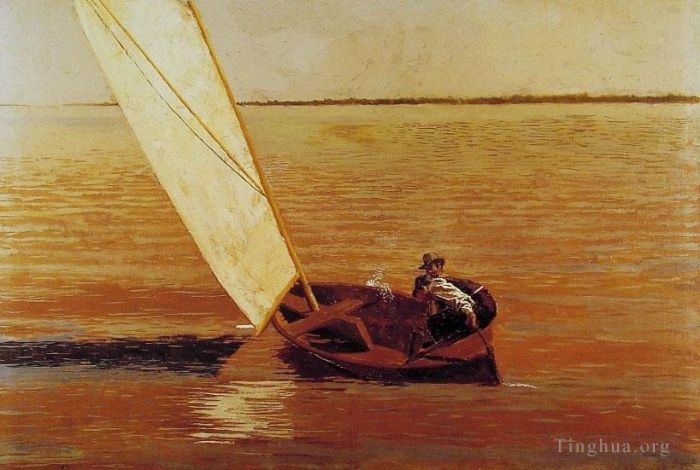 Thomas Cowperthwait Eakins Oil Painting - Sailing