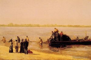 Artist Thomas Cowperthwait Eakins's Work - Shad Fishing at Gloucester on the Deleware River