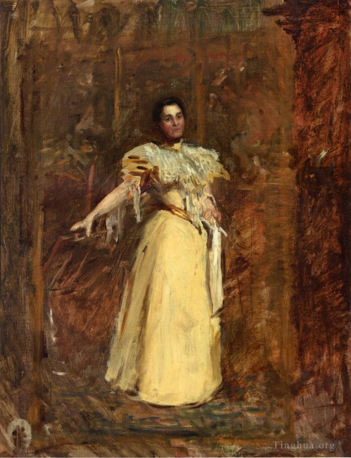 Thomas Cowperthwait Eakins Oil Painting - Study for The Portrait of Miss Emily Sartain