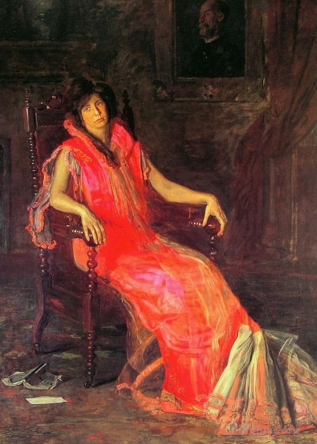 Thomas Cowperthwait Eakins Oil Painting - The Actress
