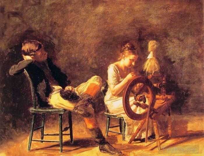Thomas Cowperthwait Eakins Oil Painting - The Courtship