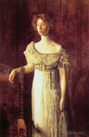 Artist Thomas Cowperthwait Eakins's Work - The Old Fashioned DressPortrait of Miss Helen Parker