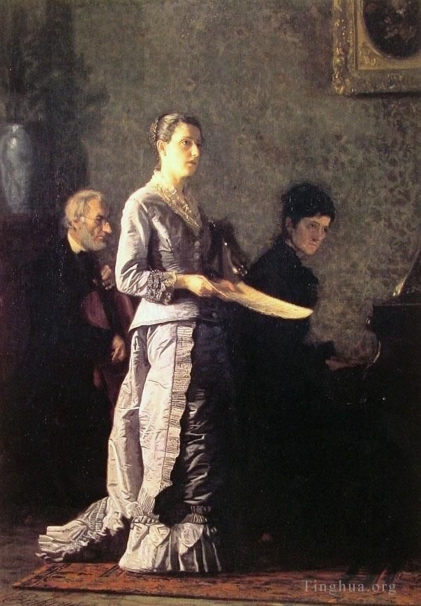 Thomas Cowperthwait Eakins Oil Painting - The Pathetic Song