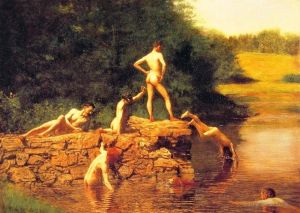 Artist Thomas Cowperthwait Eakins's Work - The Swimming Hole