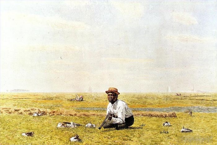 Thomas Cowperthwait Eakins Oil Painting - Whistling for Plover