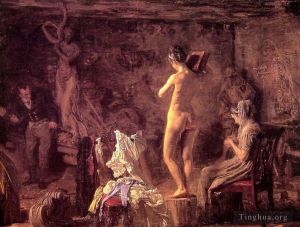 Artist Thomas Cowperthwait Eakins's Work - William Rush Carving His Allegorical Figure of the Schuylkill River