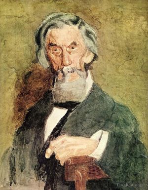 Artist Thomas Cowperthwait Eakins's Work - Portrait of William H MacDowell unfinished
