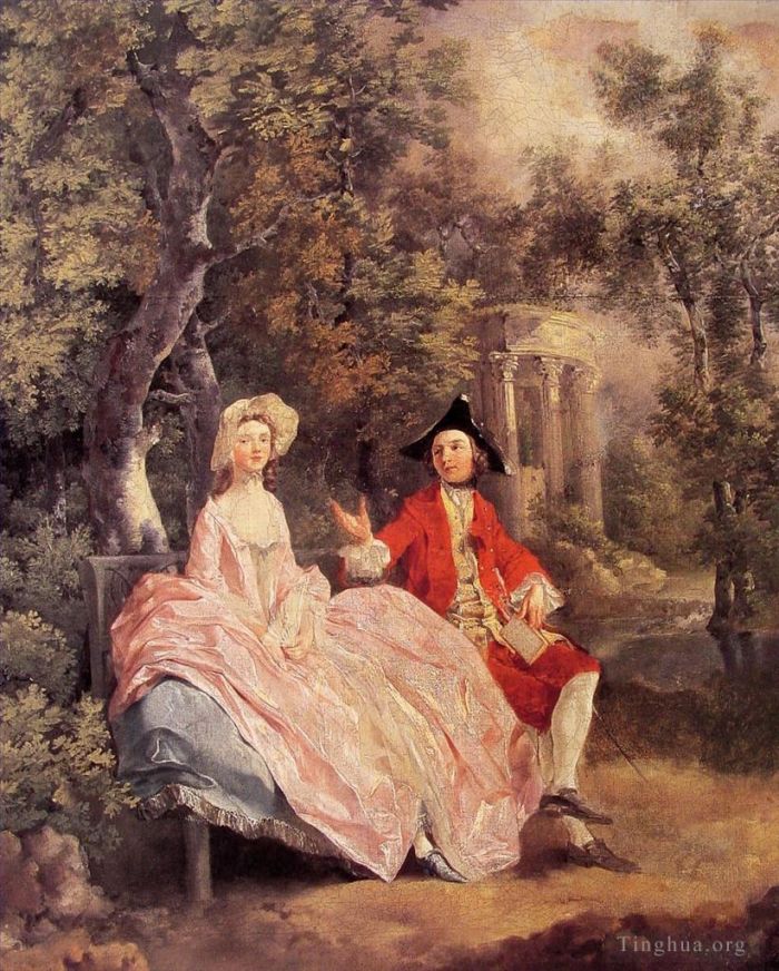 Thomas Gainsborough Oil Painting - Conversation in a Park