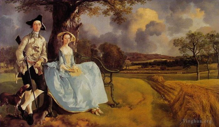 Thomas Gainsborough Oil Painting - Mr and Mrs Andrews