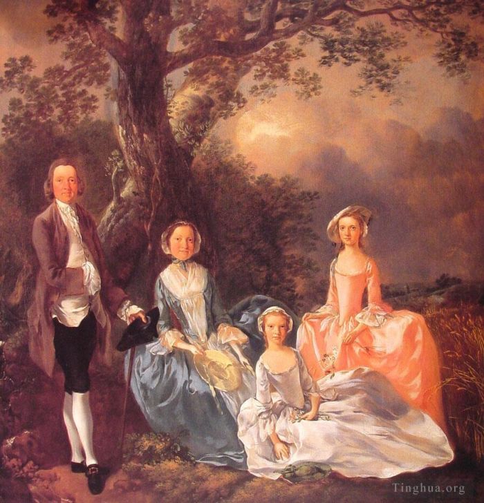 Thomas Gainsborough Oil Painting - The Gravenor Family