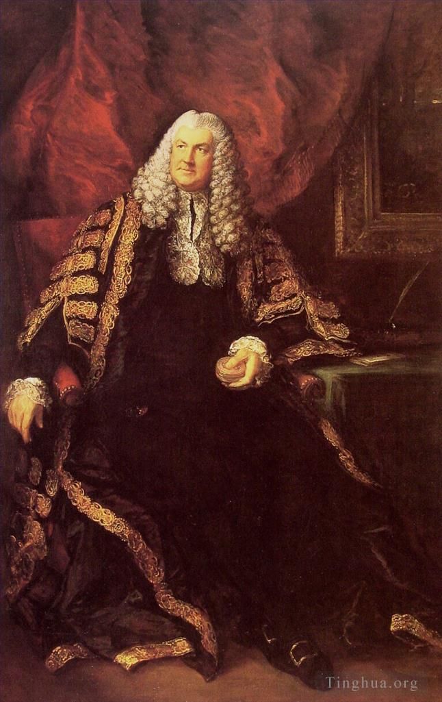 Thomas Gainsborough Oil Painting - The Honourable Charles Wolfran Cornwall