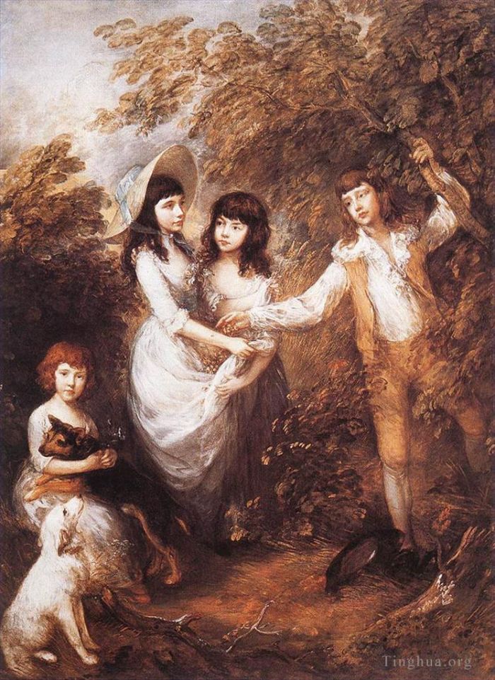 Thomas Gainsborough Oil Painting - The Marsham children