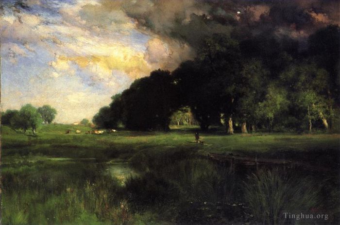 Thomas Moran Oil Painting - Approaching Storm