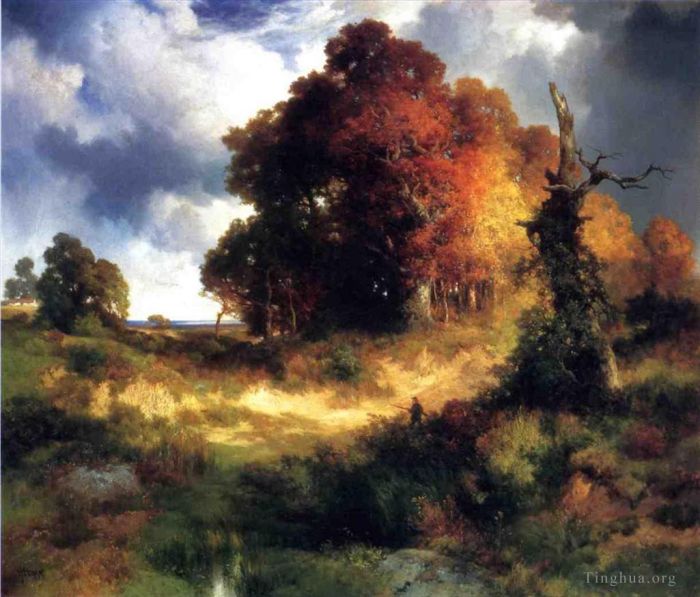 Thomas Moran Oil Painting - Autumn