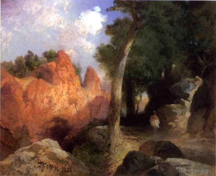 Thomas Moran Oil Painting - Canyon of the Clouds