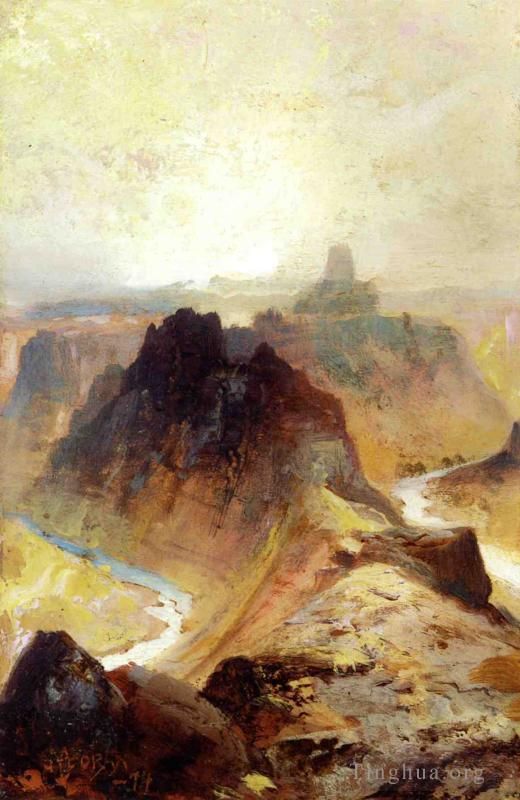 Thomas Moran Oil Painting - Grand Canyon Utah