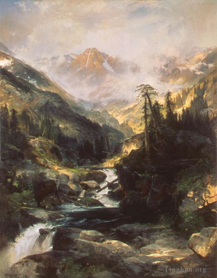 Thomas Moran Oil Painting - Mountain of the Holy Cross