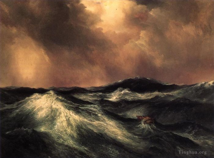 Thomas Moran Oil Painting - The Angry Sea
