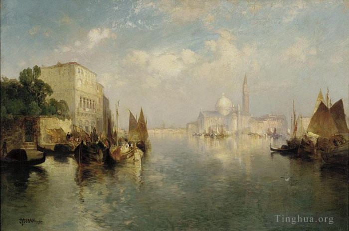Thomas Moran Oil Painting - Venice