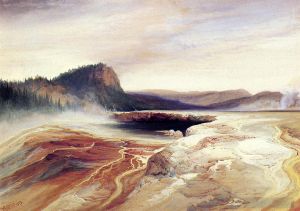 Artist Thomas Moran's Work - Giant Blue Spring Yellowstone 2