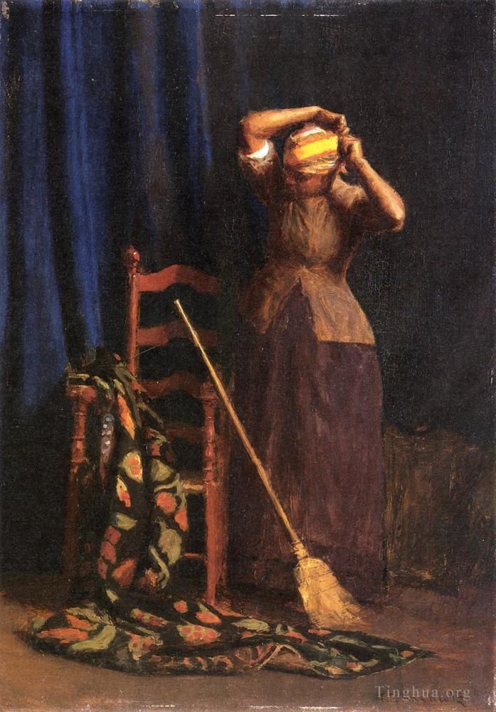 Thomas Pollock Anshutz Oil Painting - The Chore