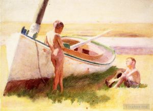 Artist Thomas Pollock Anshutz's Work - Two Boys by a Boat