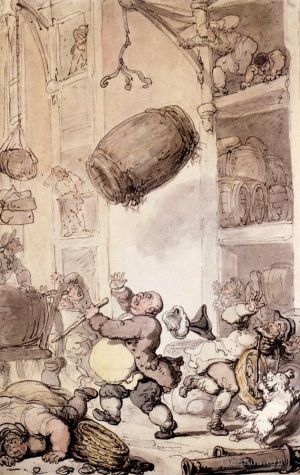 Artist Thomas Rowlandson's Work - A Fall In Beer