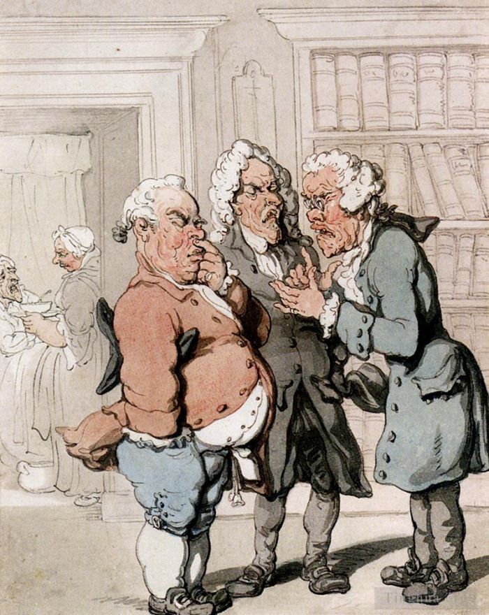 Thomas Rowlandson Various Paintings - The Doctors Consultation