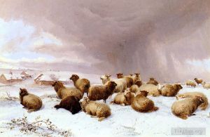 Artist Thomas Sidney Cooper's Work - Sheep In Winter