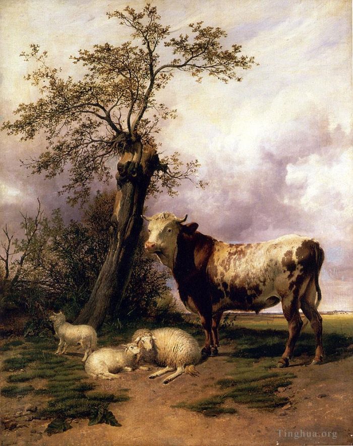 Thomas Sidney Cooper Oil Painting - The Lord Of The Pastures