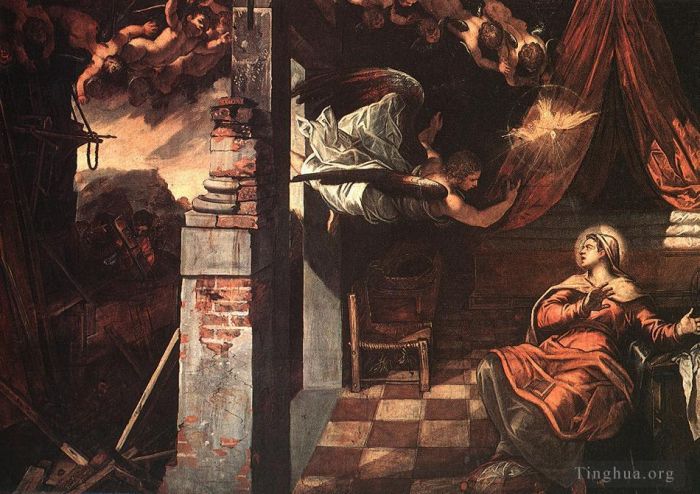 Tintoretto Oil Painting - Annunciation