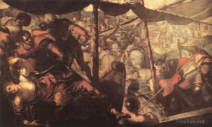 Artist Tintoretto's Work - Battle between Turks and Christians