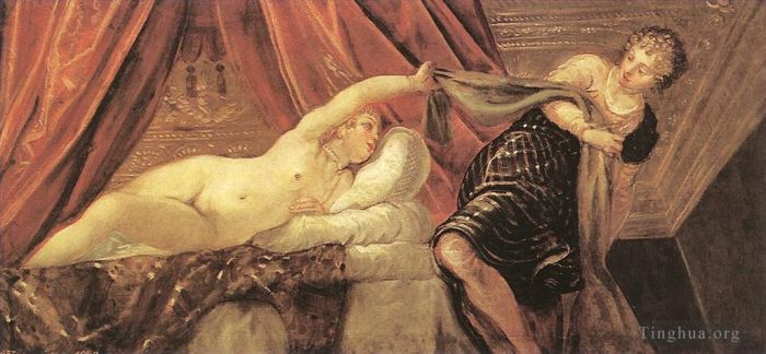 Tintoretto Oil Painting - Joseph and Potiphars Wife