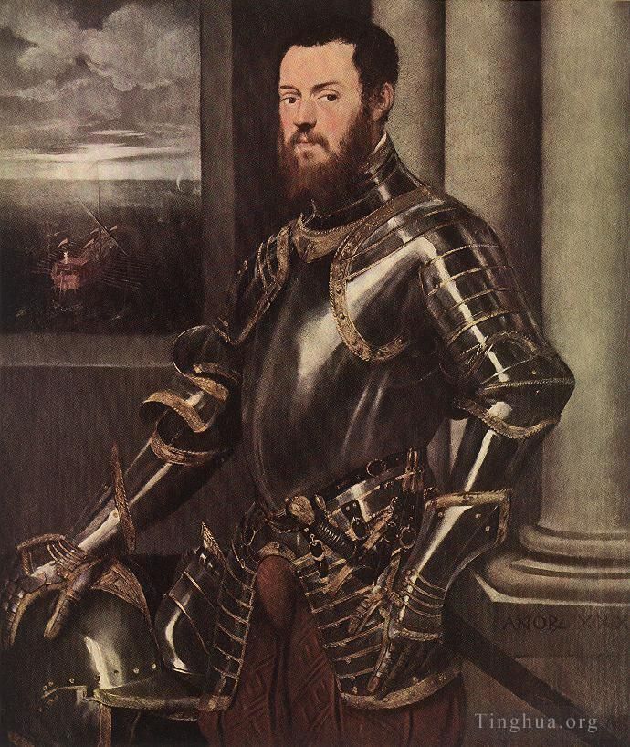Tintoretto Oil Painting - Man in Armour