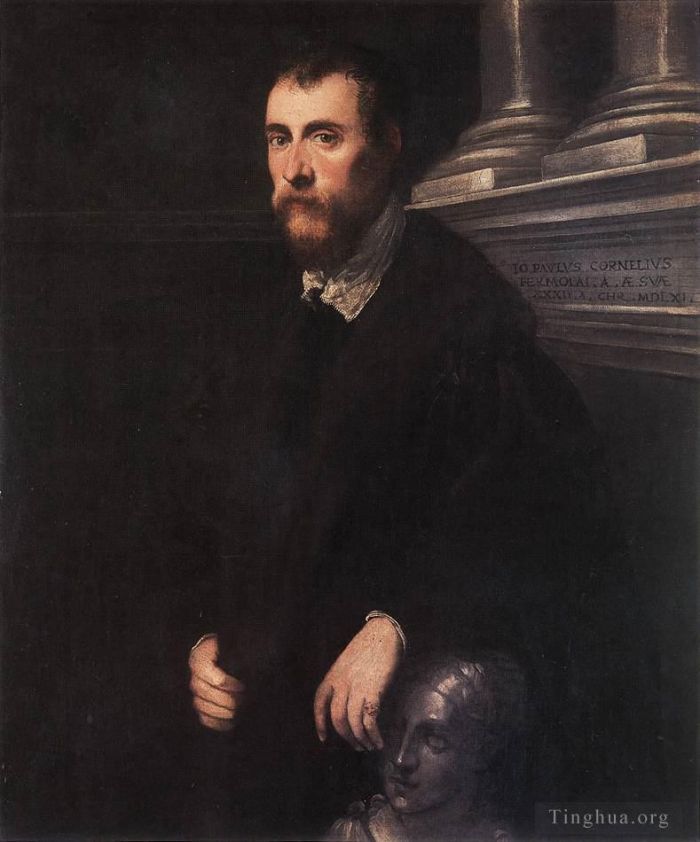 Tintoretto Oil Painting - Portrait of Giovanni Paolo Cornaro