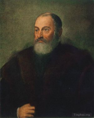 Artist Tintoretto's Work - Portrait of a Man 1560