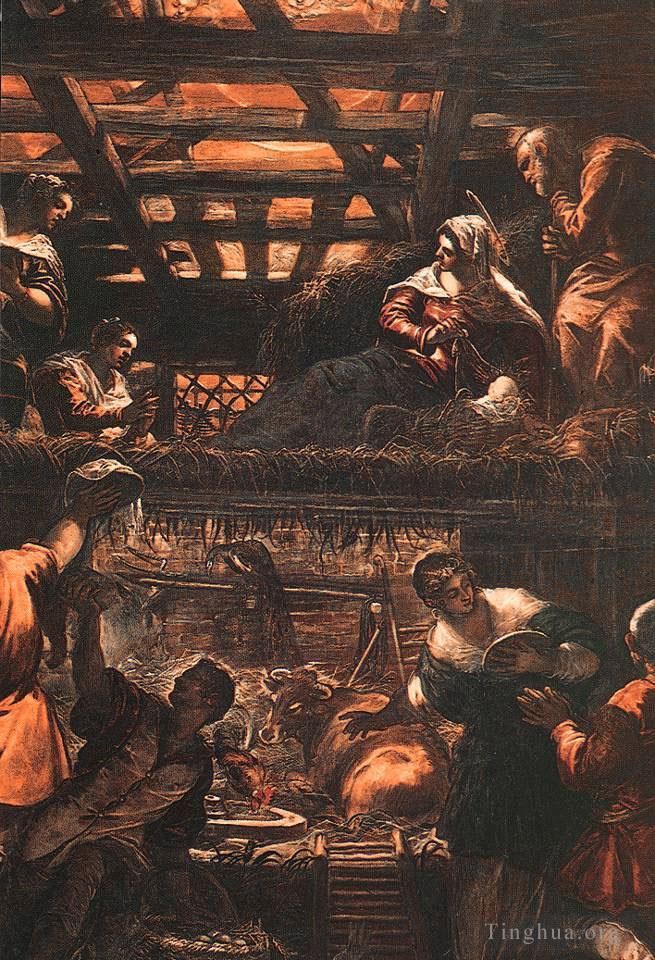 Tintoretto Oil Painting - The Adoration of the Shepherds