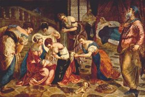 Artist Tintoretto's Work - The Birth of St John the Baptist