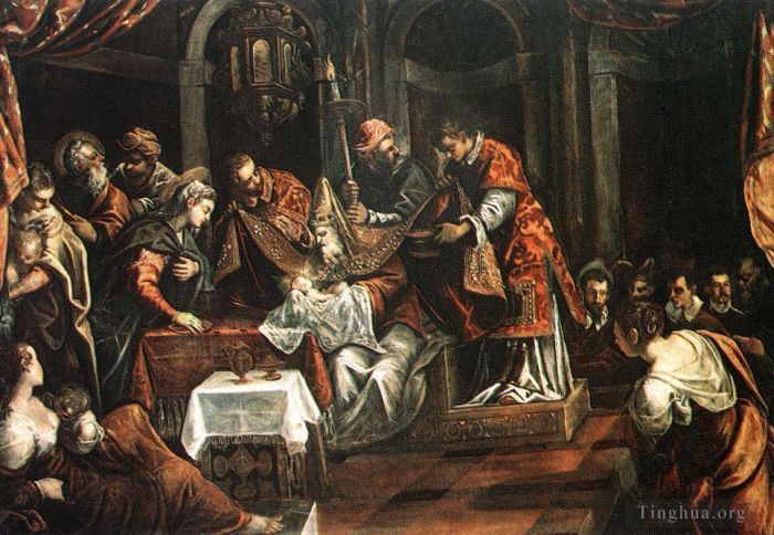 Tintoretto Oil Painting - The Circumcision
