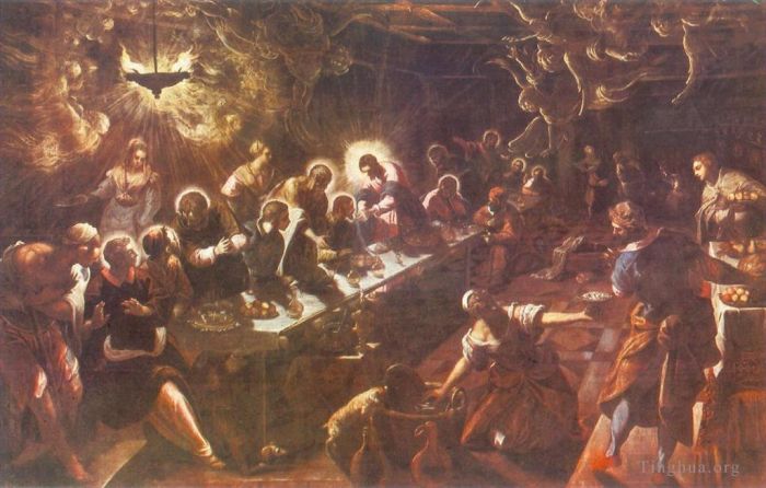 Tintoretto Oil Painting - The Last Supper