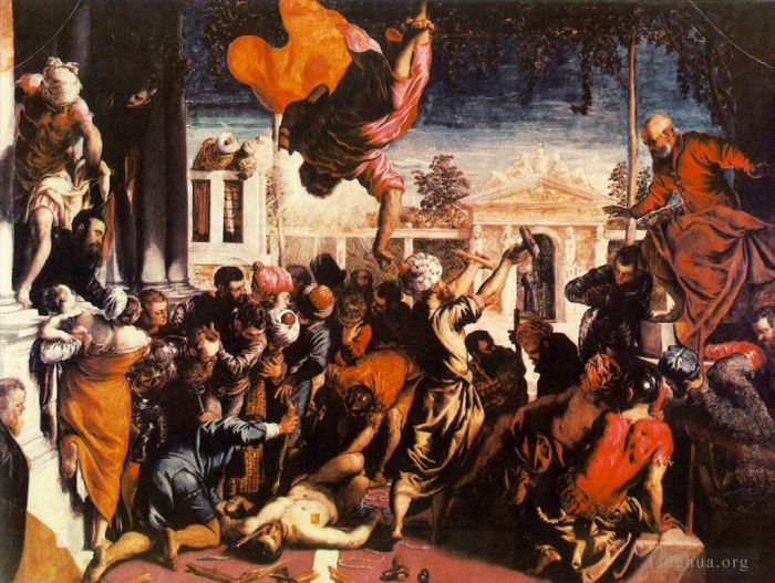 Tintoretto Oil Painting - The Miracle of St Mark Freeing the Slave